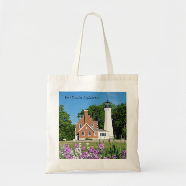 Port Sanilac Lighthouse tote bag Tygkasse (Framsidan)