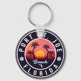 Port St. Joe Florida Retro Sunset Souvenir Nyckelring