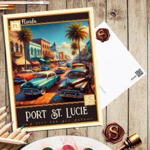 Port St. Lucie, Florida Postkort för Vintage Vykort