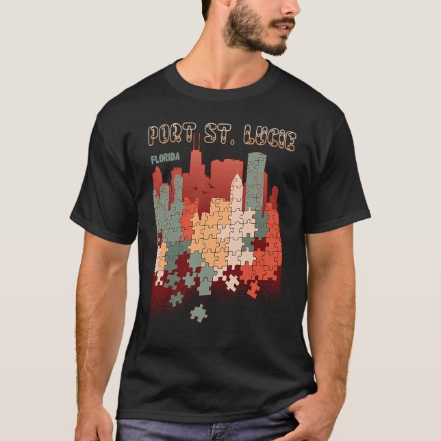 Port St Lucie In Florida Travel Souvenir T Shirt (Framsida)