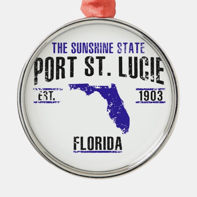 Port St. Lucie Julgransprydnad Metall (Framsidan)