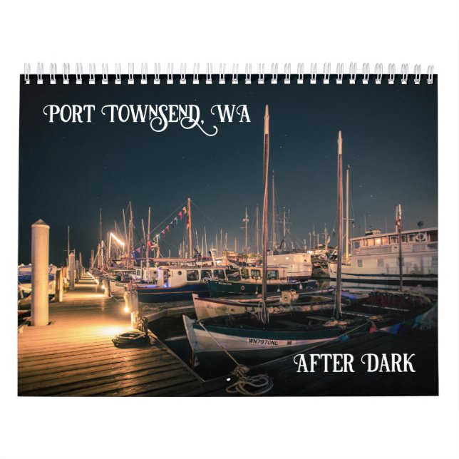 Port Townsend WA efter mörkrets inbrott  Kalender (Omslag)