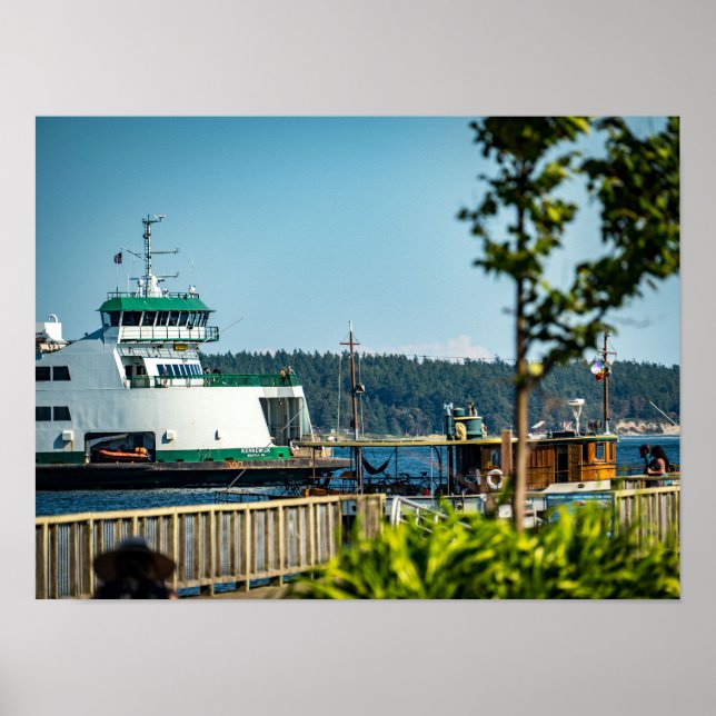 Port Townsend, WA Kennewick Ferry Photography Poster (Framsidan)