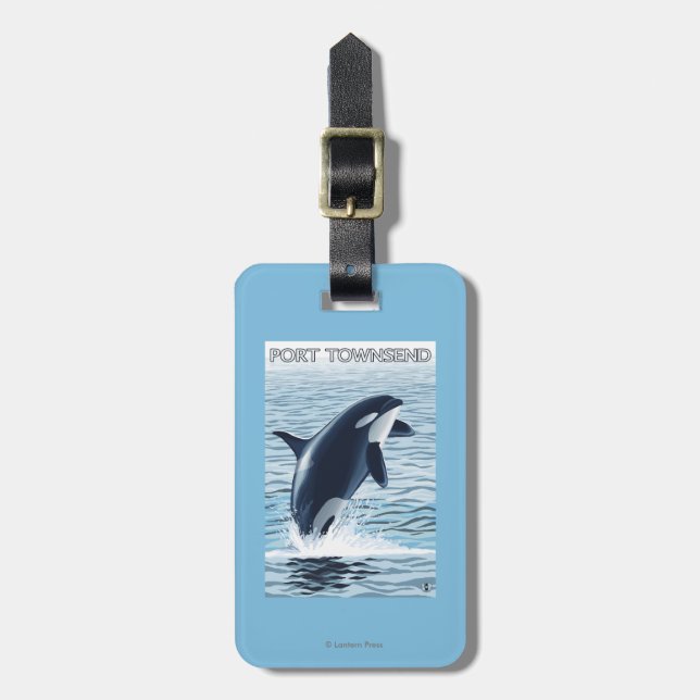Port Townsend, WashingtonOrca banhoppning Bagagebricka (Vertikal Framsida)