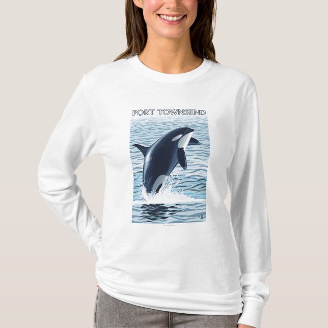 Port Townsend, WashingtonOrca banhoppning Tröja (Framsida)