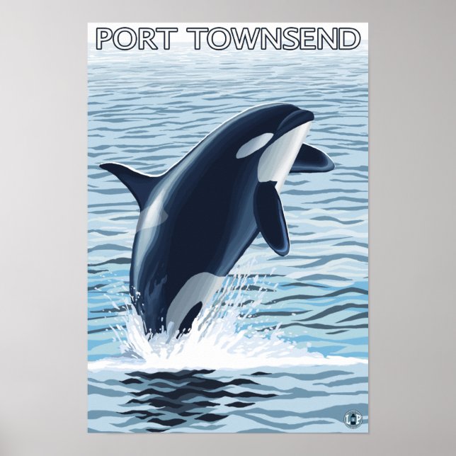 Port Townsend, WashingtonOrca Jumping Poster (Framsidan)