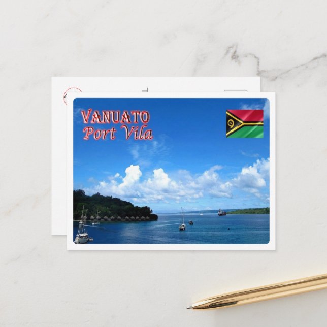 Port Vila - Natural Harbour - Vanuatu - Vykort (Fram/Back In Situ)