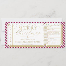 Port Vin Rand Consert Biljett Gift Voucher Card Inbjudningar