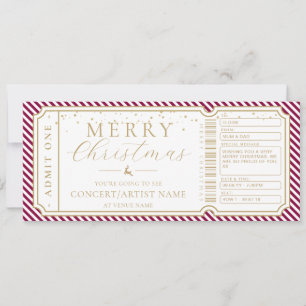 Port Vin Rand Consert Biljett Gift Voucher Card Inbjudningar