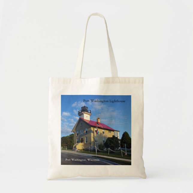 Port Washington Lighthouse tote bag Tygkasse (Framsidan)