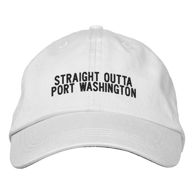 Port Washington Long Island New York Hatt Broderad Keps (Framsida)