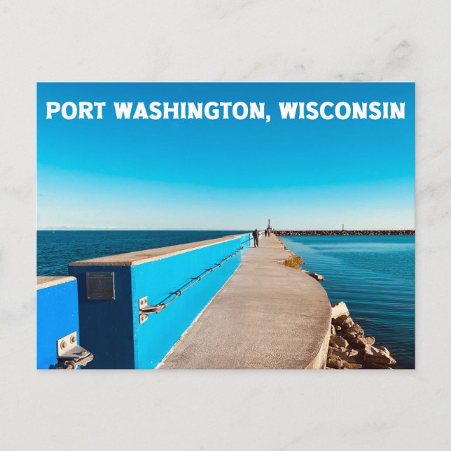 Port Washington, vykort för Wisconsin (Framsida)