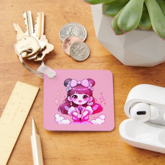 Porta-chaves garota kpop cantora nyckelring (Skrivbord)