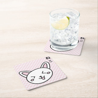 Porta copos gatinho rosa underlägg papper kvadrat