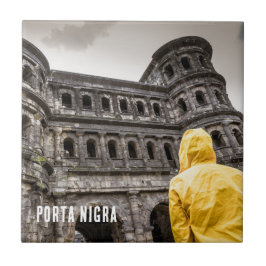 Porta Nigra i Trier Rheinland Palatinate Tyskland Kakelplatta