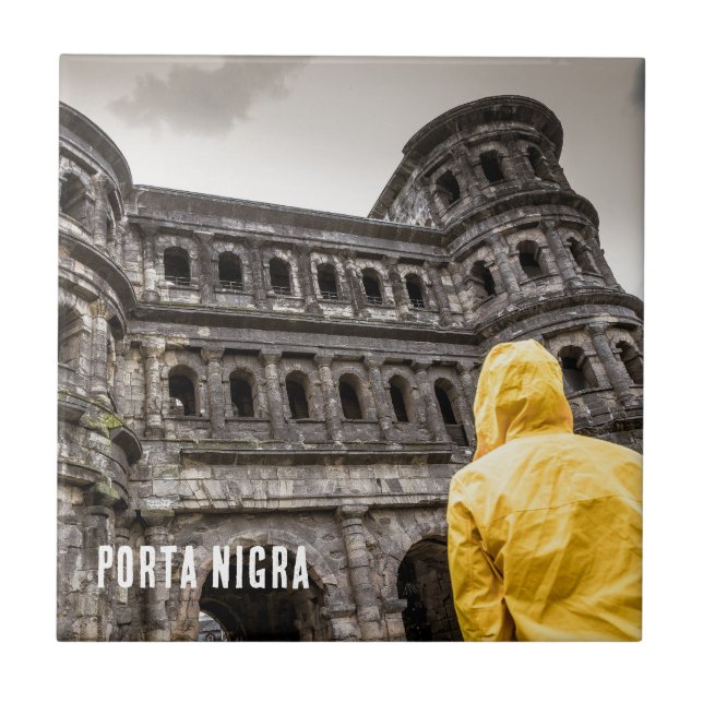 Porta Nigra i Trier Rheinland Palatinate Tyskland Kakelplatta (Framsidan)