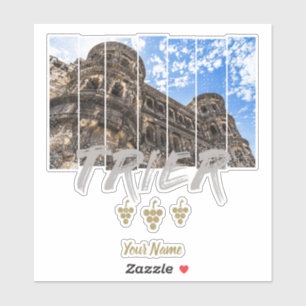 Porta Nigra i Trier vintage Moselle Souvenir Klistermärken