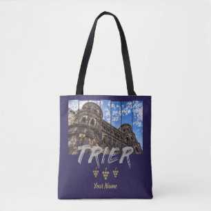 Porta Nigra i Trier vintage Moselle Souvenir Tygkasse