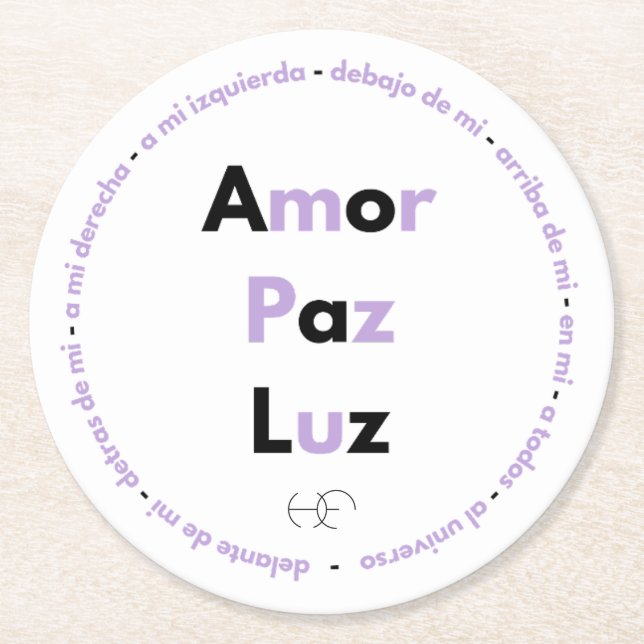 Porta vasos con Oración Celestial Underlägg Papper Rund (Framsidan)