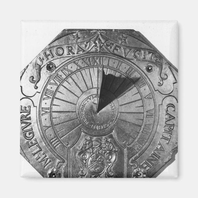 Portable Sundial, från Sierk Castle 1756 Magnet (Framsidan)