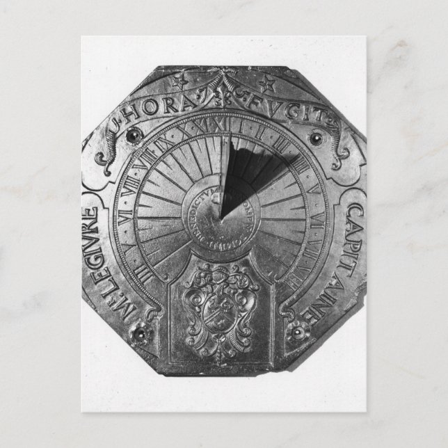 Portable Sundial, från Sierk Castle 1756 Vykort (Framsida)