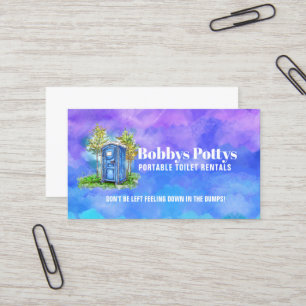 Portable Toilets Slogans Visitkort