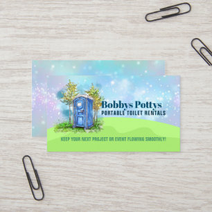 Portable Toilets Slogans Visitkort