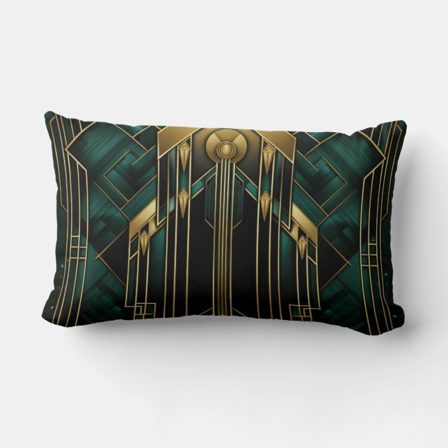 Portail Art Déco - Émeraude et Dorure Lumbarkudde (Baksida)