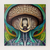 Portait of a Mushroom with Human Features