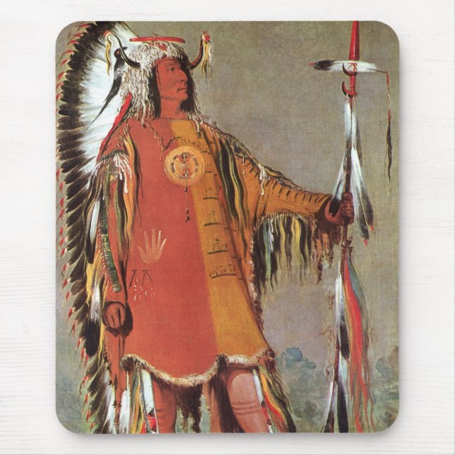 Portait of Indian Chief Mato-Tope by George Catlin Musmatta (Framsidan)