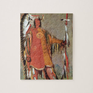 Portait of Indian Chief Mato-Tope by George Catlin Pussel