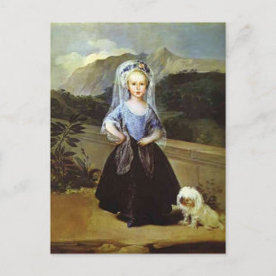Portait of Maria Teresa Borbón by Francisco Goya Vykort