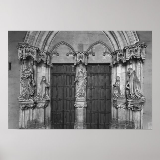 Portal med en trumeau som skildrar Junggin Poster (Framsidan)