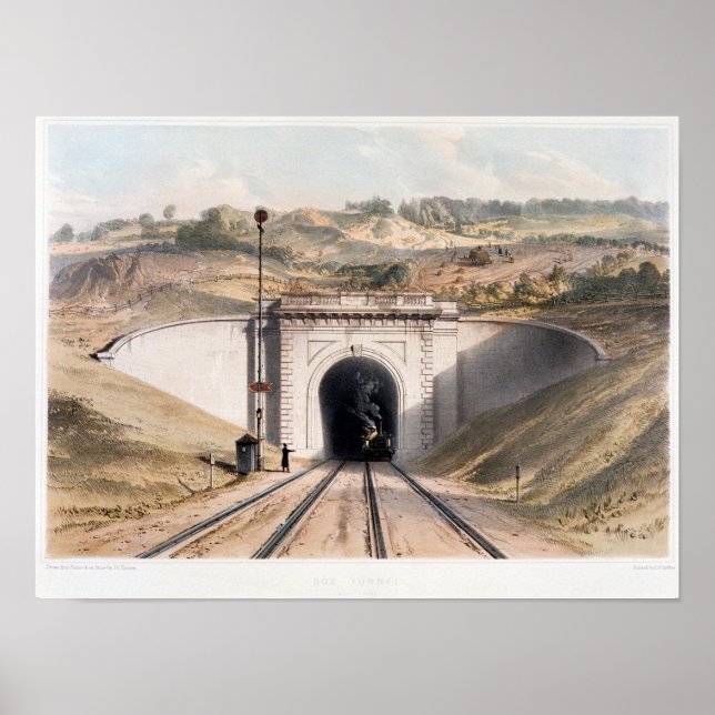 Portal of Brunel's box tunnel nära Bath Poster (Framsidan)