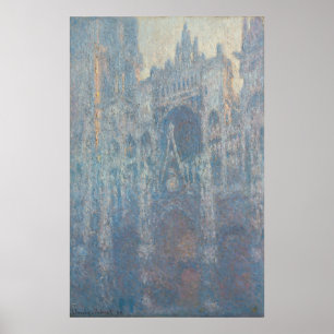 Portal of Rouen Cathedral MorgLight by Monet Poster