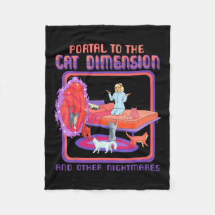 Portal till Kat Dimension-munnen Kitten Älskare Fleecefilt