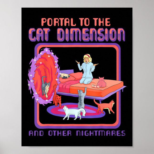 Portal till Kat Dimension-munnen Kitten Älskare Poster (Framsidan)