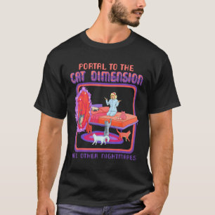 Portal till Kat Dimension-munnen Kitten Älskare T Shirt