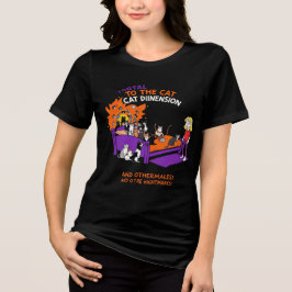 Portal till kattdimensionen: Rolig kaos katt-tröja T Shirt