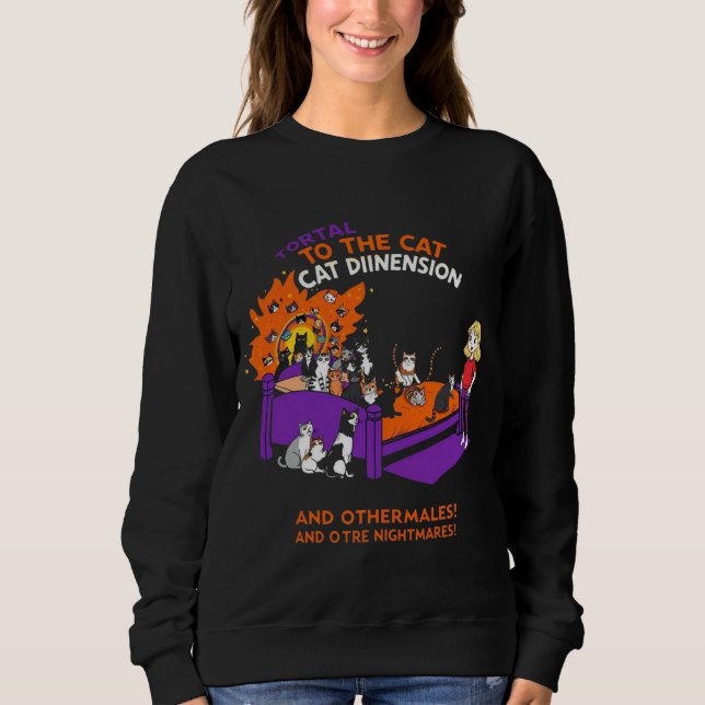 Portal to the Cat Dimension: Funny Chaos Cat Tee (Framsida)