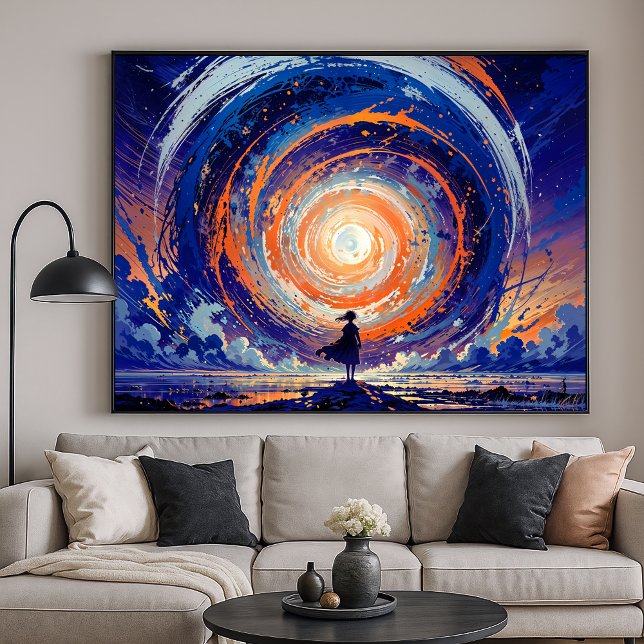 Portal Vortex - Lone Silhouette Fantasy Art Poster (Skapare uppladdad)