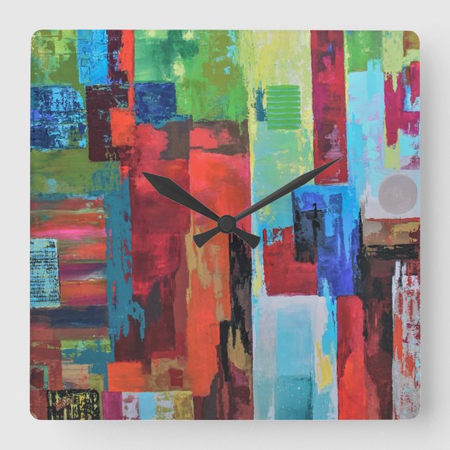 Portal Wall Clock Fyrkantig Klocka (Framsida)