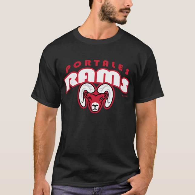 Portales rammar den välvda bokstäverT-tröja T-shirt (Framsida)