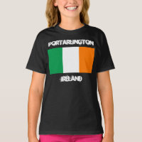 Portarlington, Irland med Irish flagga Girls