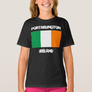 Portarlington, Irland med Irish flagga Girls T Shirt