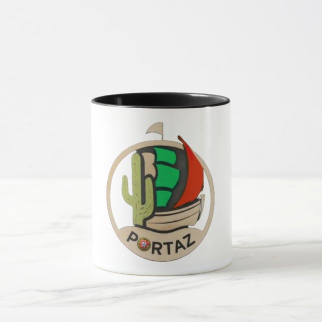 PortAZ logotyp 2-design på mugg (Center)