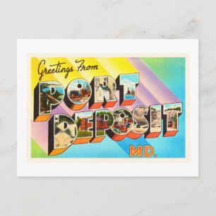 Portdeponin Maryland MD Vintage resor vykort -