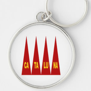 Porte clé rond Premium CATALUNA Rund Silverfärgad Nyckelring