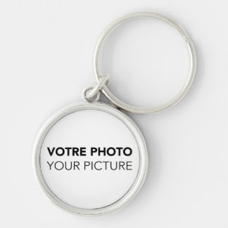Porte-cle Rund Silverfärgad Nyckelring