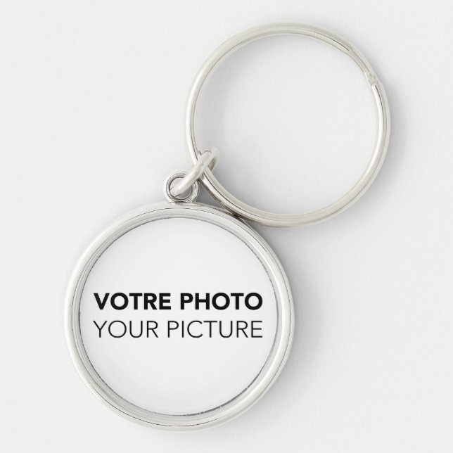 Porte-cle Rund Silverfärgad Nyckelring (Framsidan)